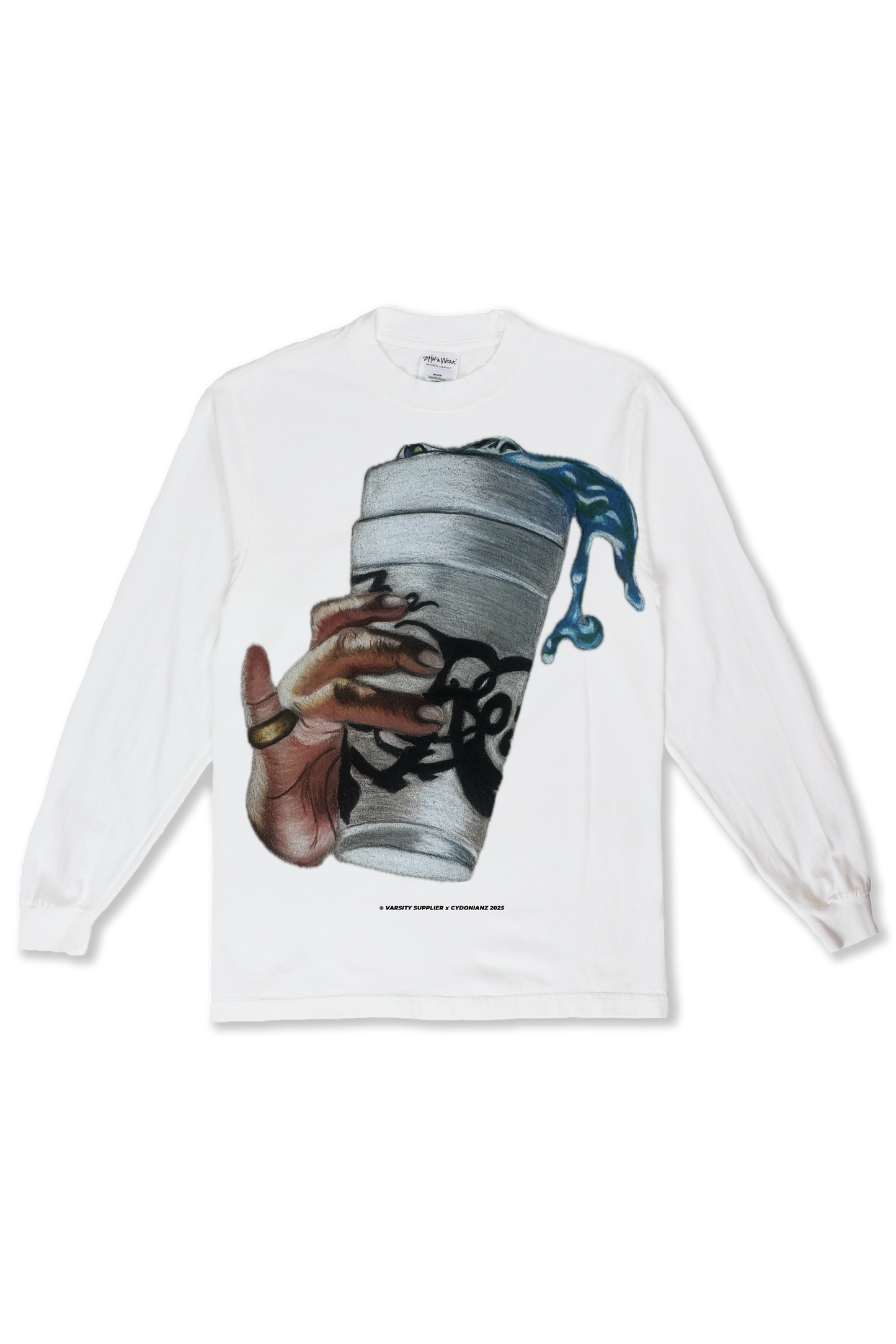 “My Cup Runneth” White Long Sleeve Tee